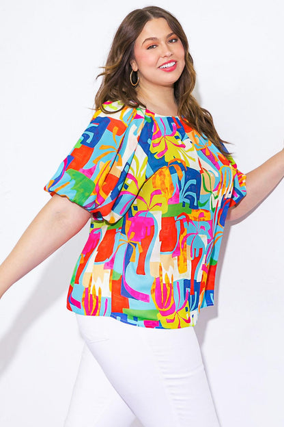 GRACEFUL BEAUTY WOVEN TOP