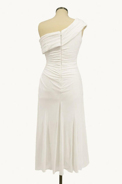 Ladivine Amoris T802 Knee Length One Shoulder Chiffon Dress