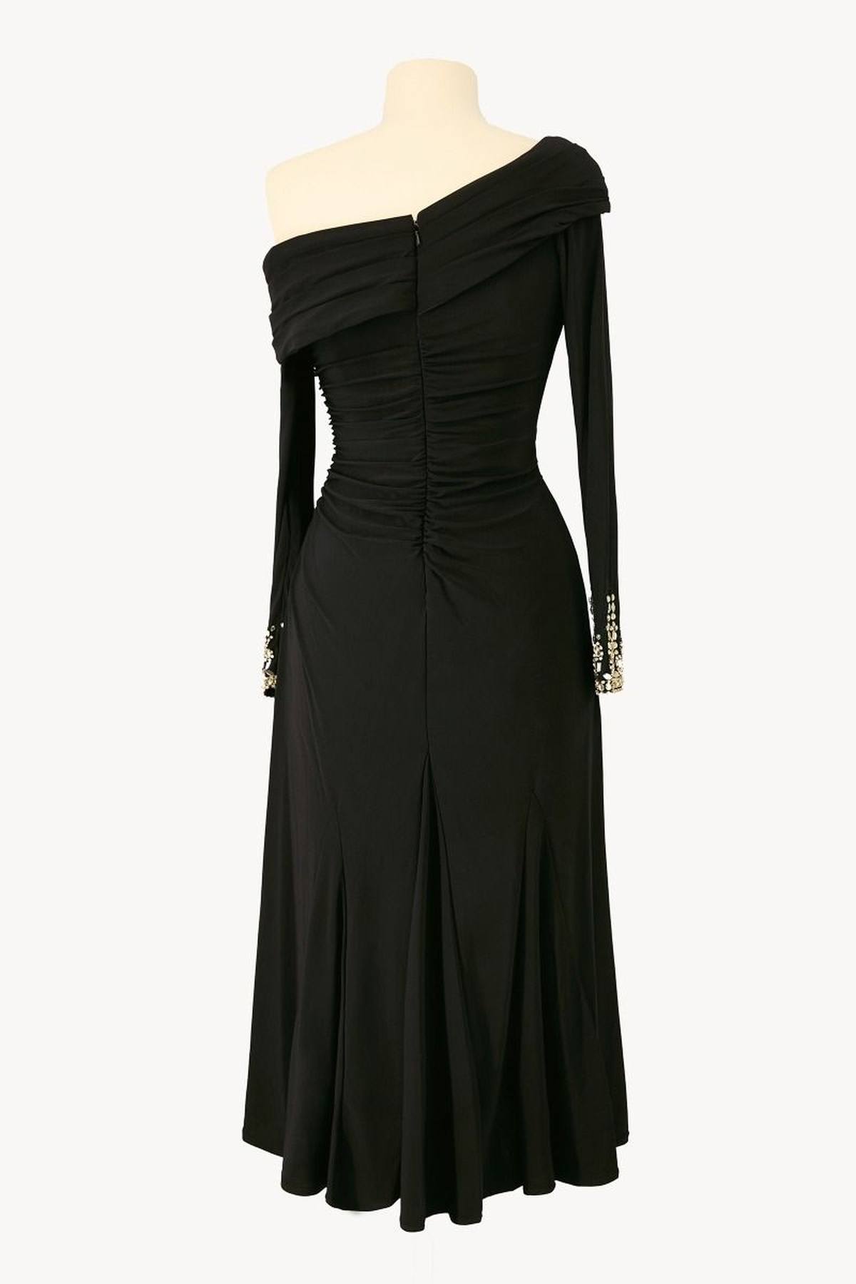 Ladivine Amoris T803 Off the Shoulder Long Sleeve Knee Length Dress
