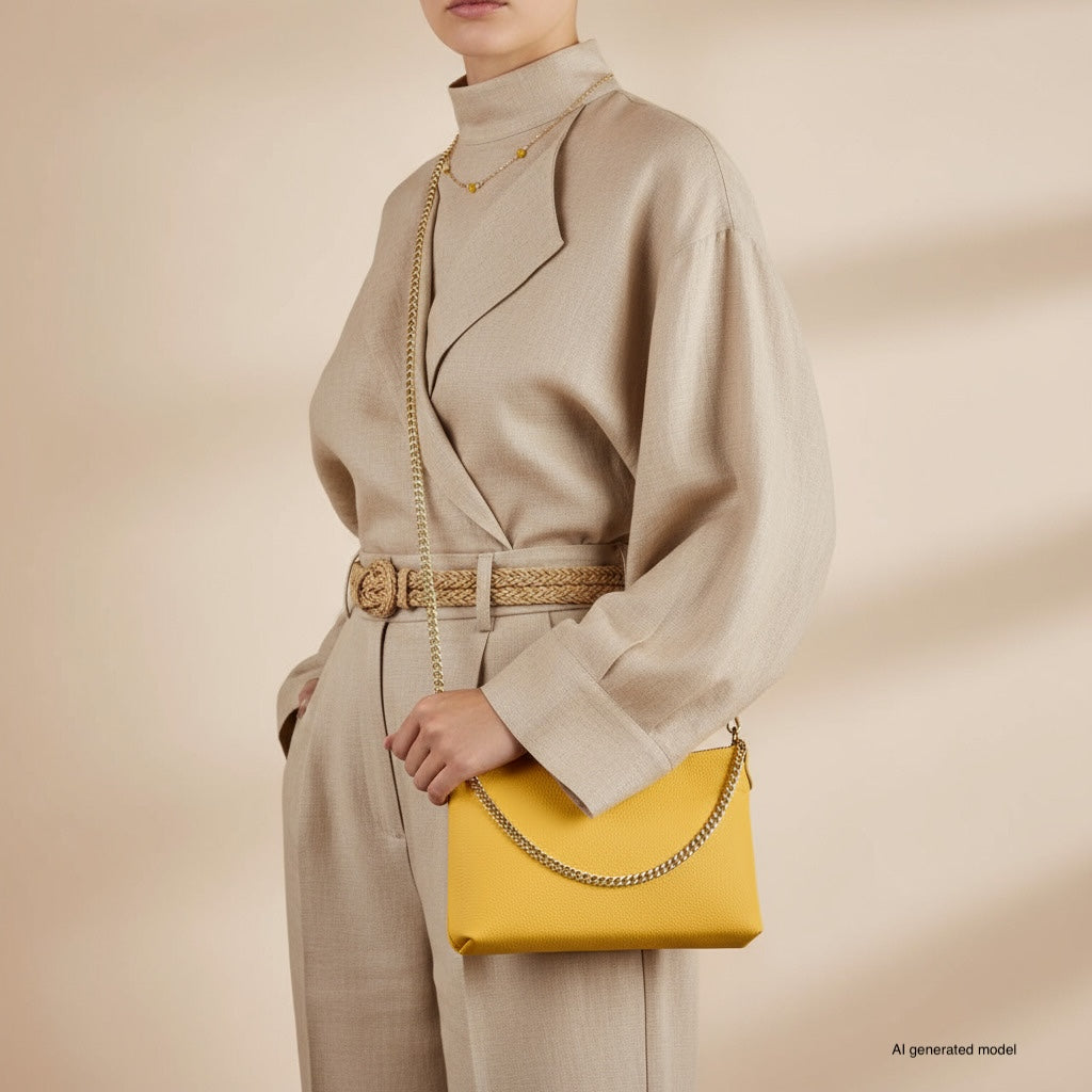 Bolso cruzado italiano de cuero de plena flor | Mantova