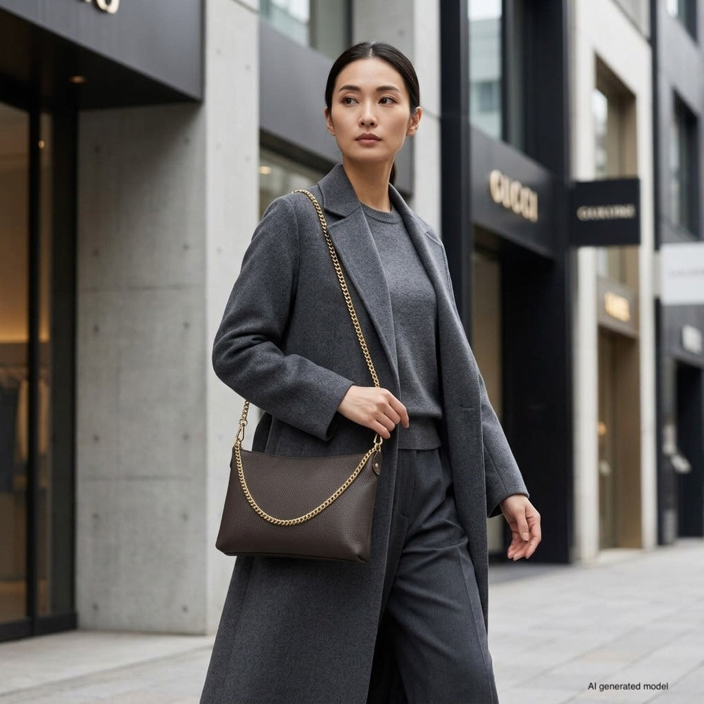 Italian Full-Grain Leather Crossbody Bag | Mantova