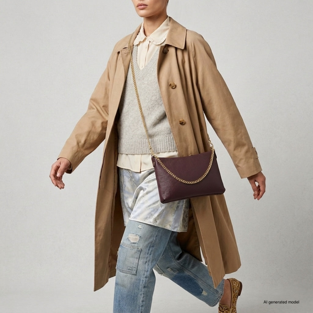 Italian Full-Grain Leather Crossbody Bag | Mantova