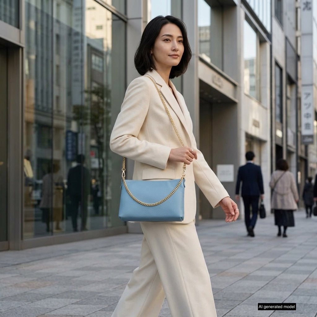 Bolso cruzado italiano de cuero de plena flor | Mantova