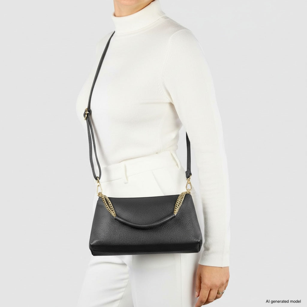 Bolso bandolera de cuero plena flor italiano | Milán