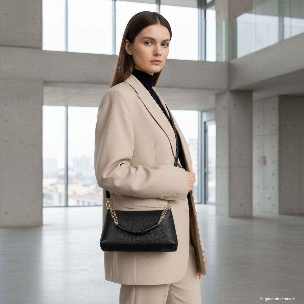 Bolso bandolera de cuero plena flor italiano | Milán