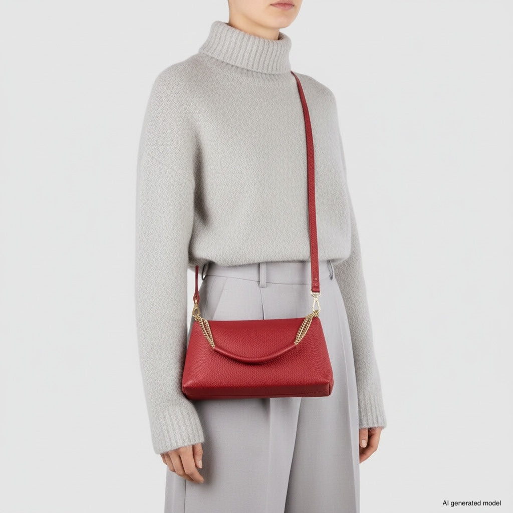 Bolso bandolera de cuero plena flor italiano | Milán