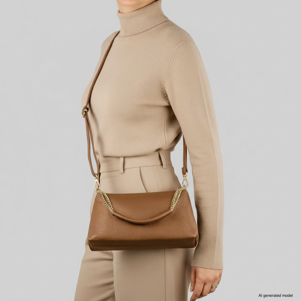 Bolso bandolera de cuero plena flor italiano | Milán