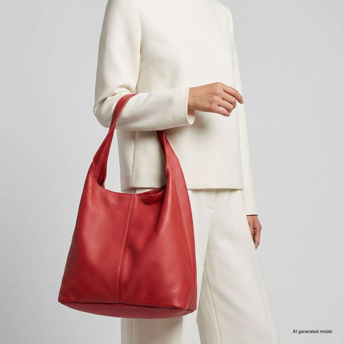 Bolso Hobo de Piel Plena Flor Italiana | Siena