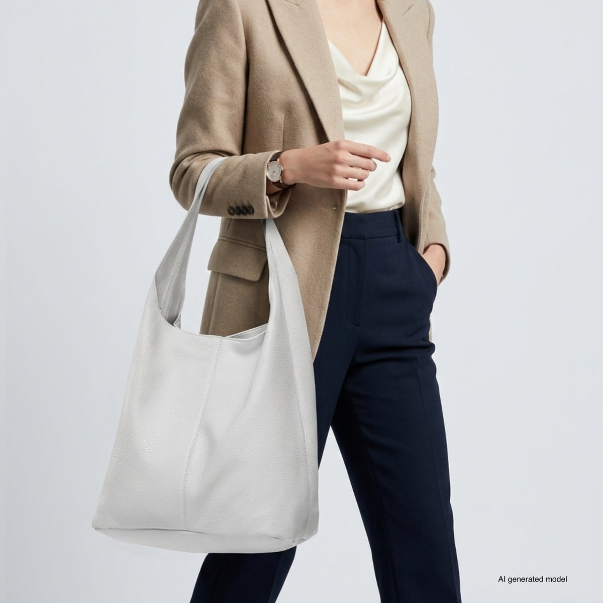 Bolso Hobo de Piel Plena Flor Italiana | Siena