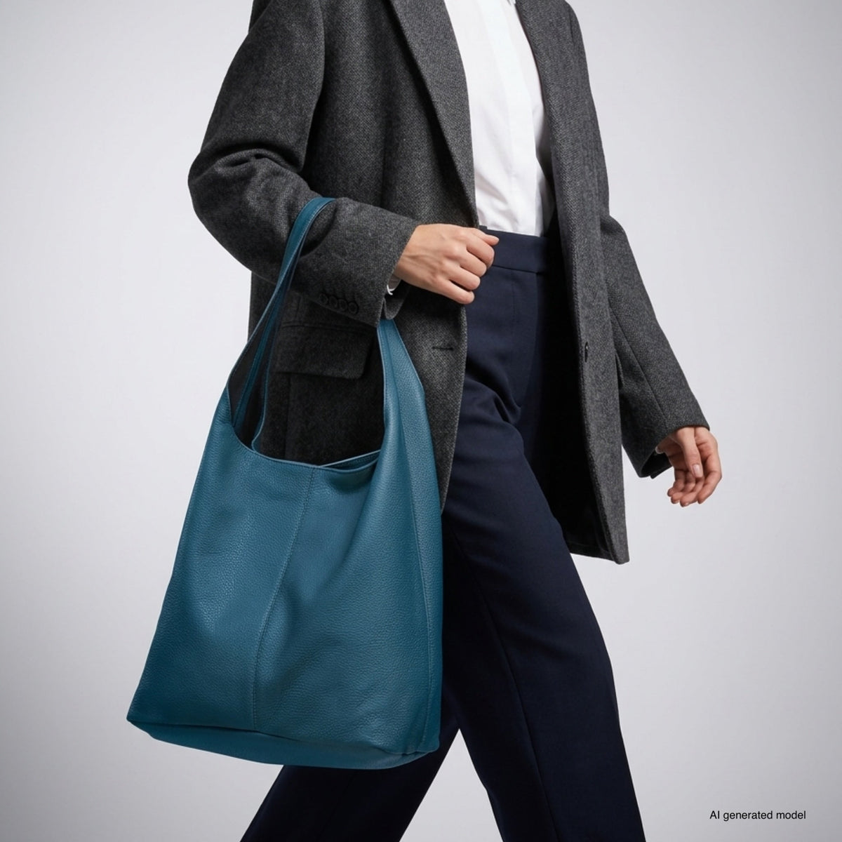 Bolso Hobo de Piel Plena Flor Italiana | Siena