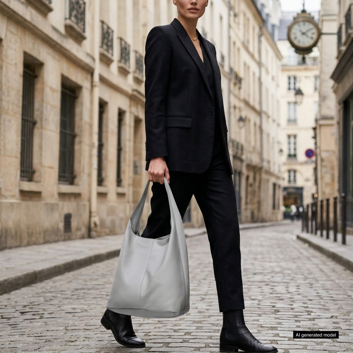 Bolso Hobo de Piel Plena Flor Italiana | Siena