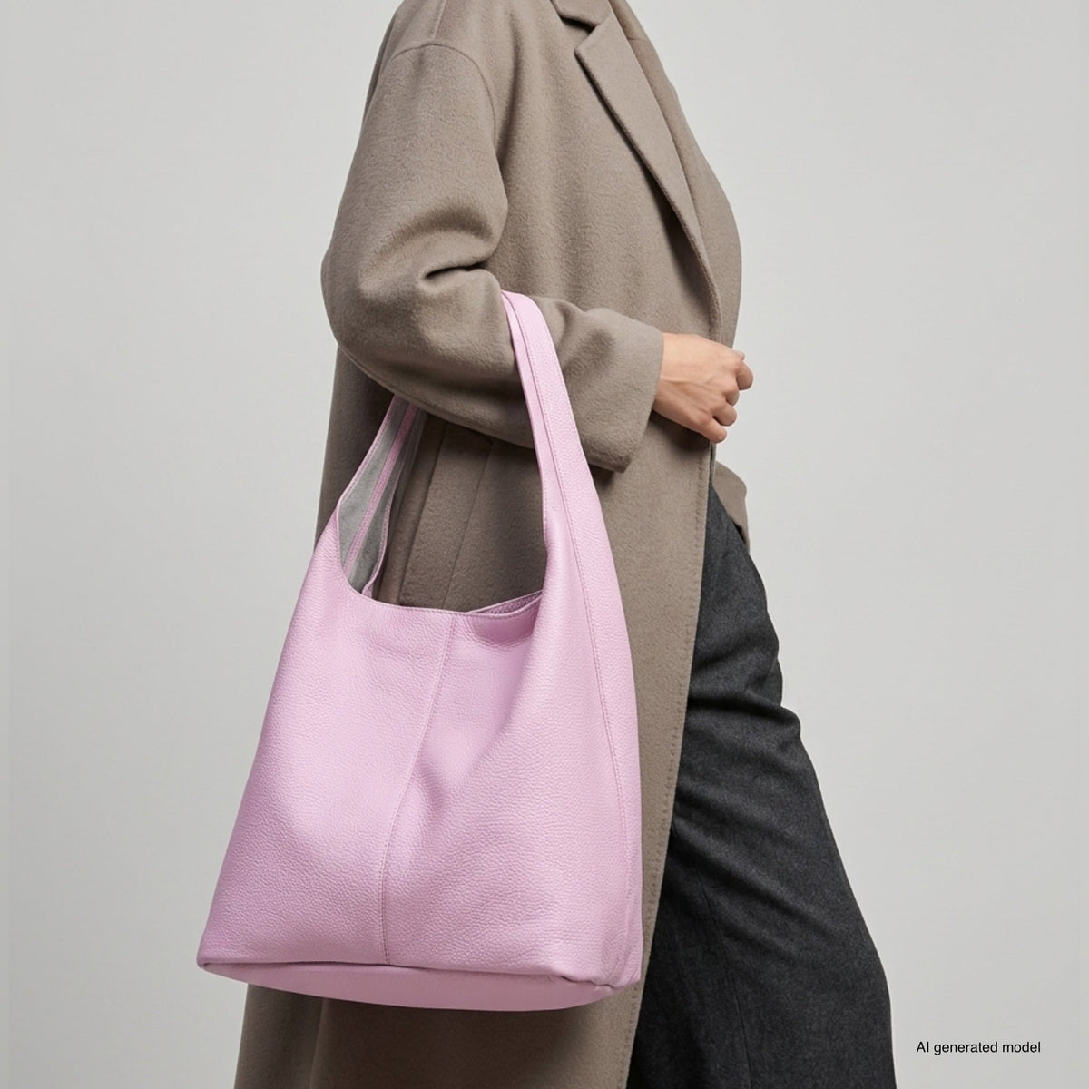 Bolso Hobo de Piel Plena Flor Italiana | Siena
