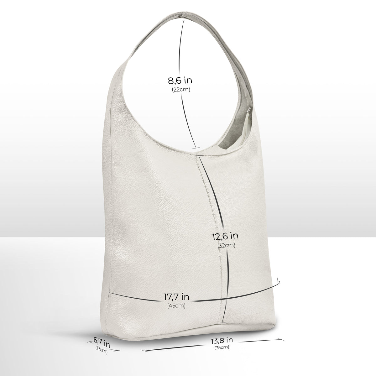 Bolso Hobo de Piel Plena Flor Italiana | Siena