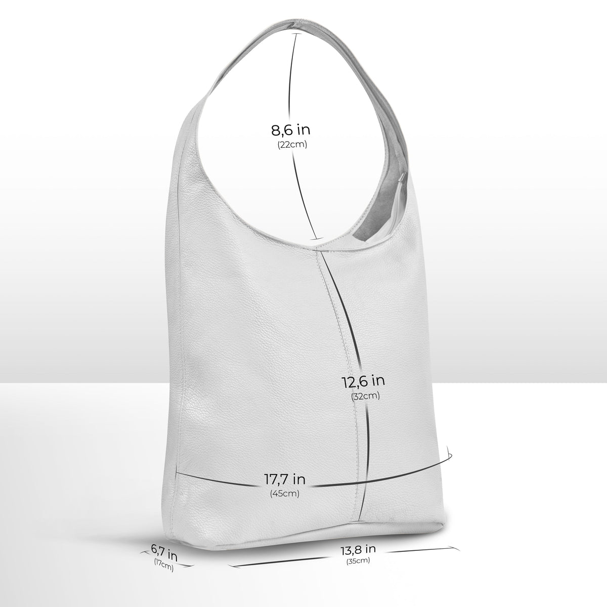 Bolso Hobo de Piel Plena Flor Italiana | Siena