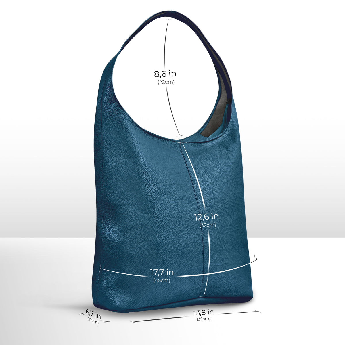 Bolso Hobo de Piel Plena Flor Italiana | Siena