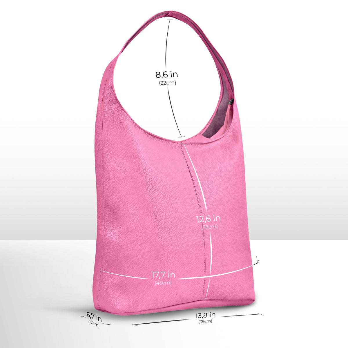 Bolso Hobo de Piel Plena Flor Italiana | Siena
