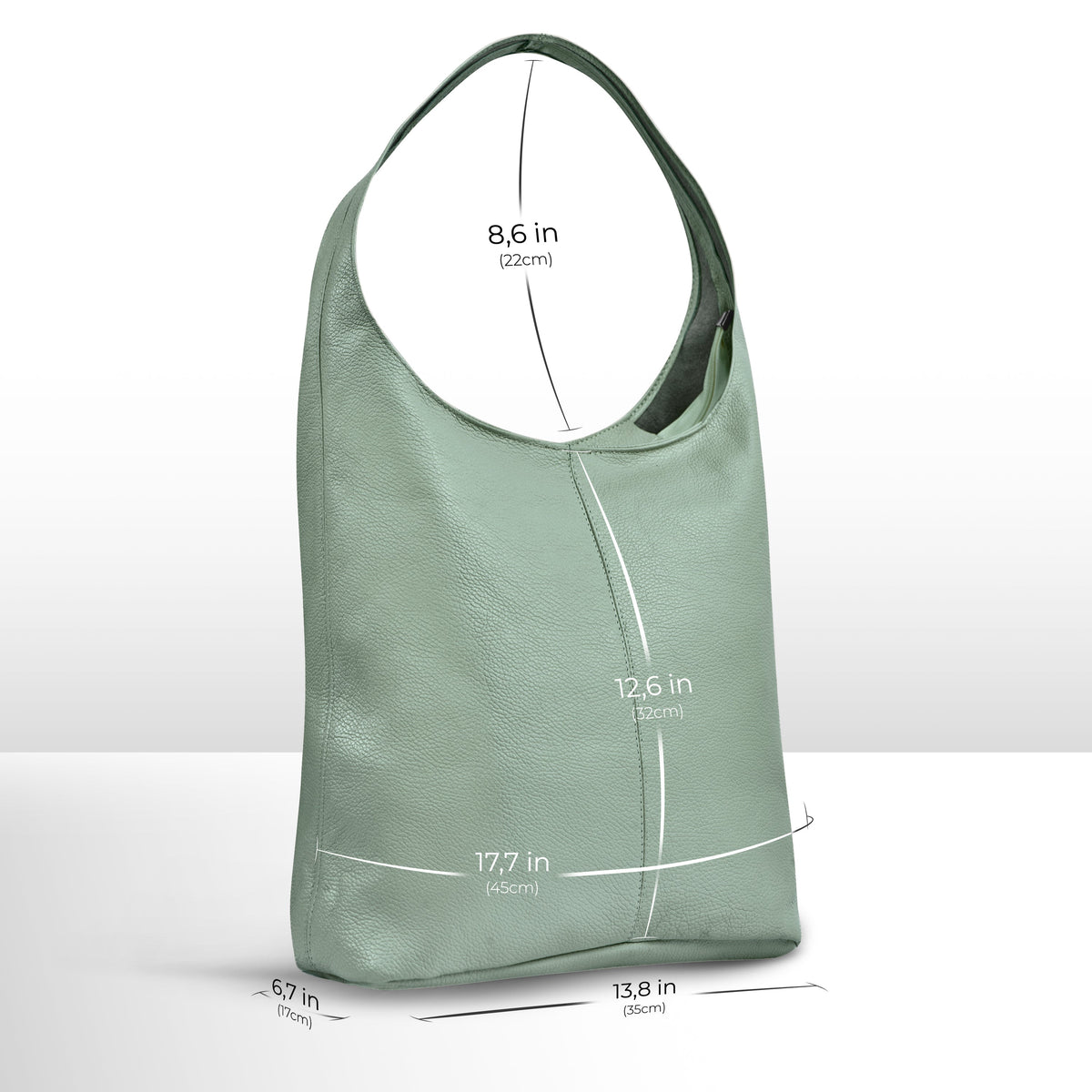 Bolso Hobo de Piel Plena Flor Italiana | Siena
