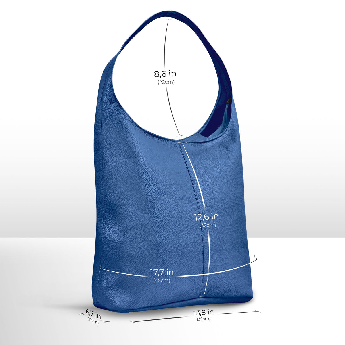 Bolso Hobo de Piel Plena Flor Italiana | Siena
