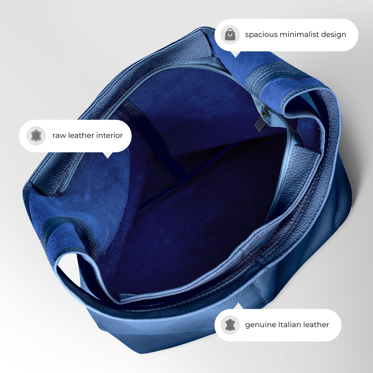 Bolso Hobo de Piel Plena Flor Italiana | Siena