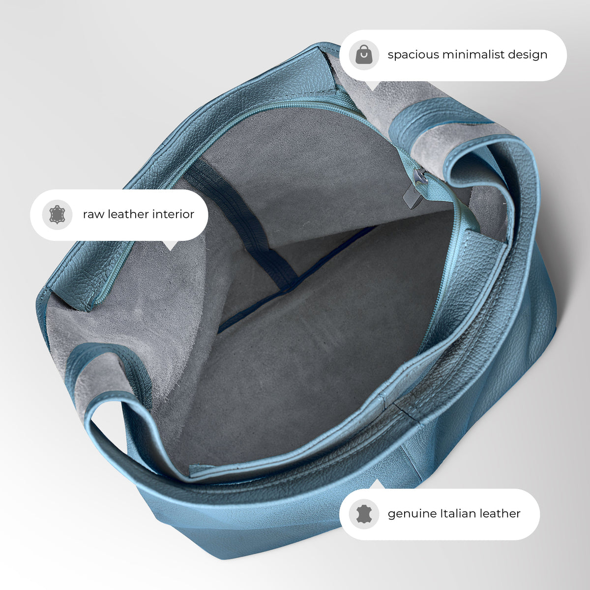 Bolso Hobo de Piel Plena Flor Italiana | Siena