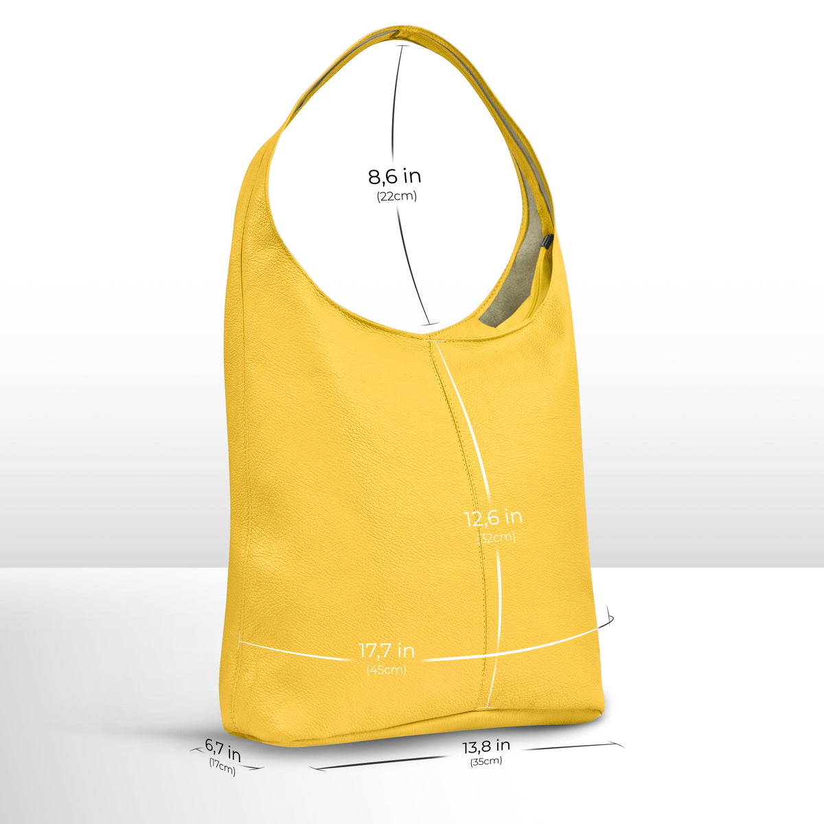 Bolso Hobo de Piel Plena Flor Italiana | Siena