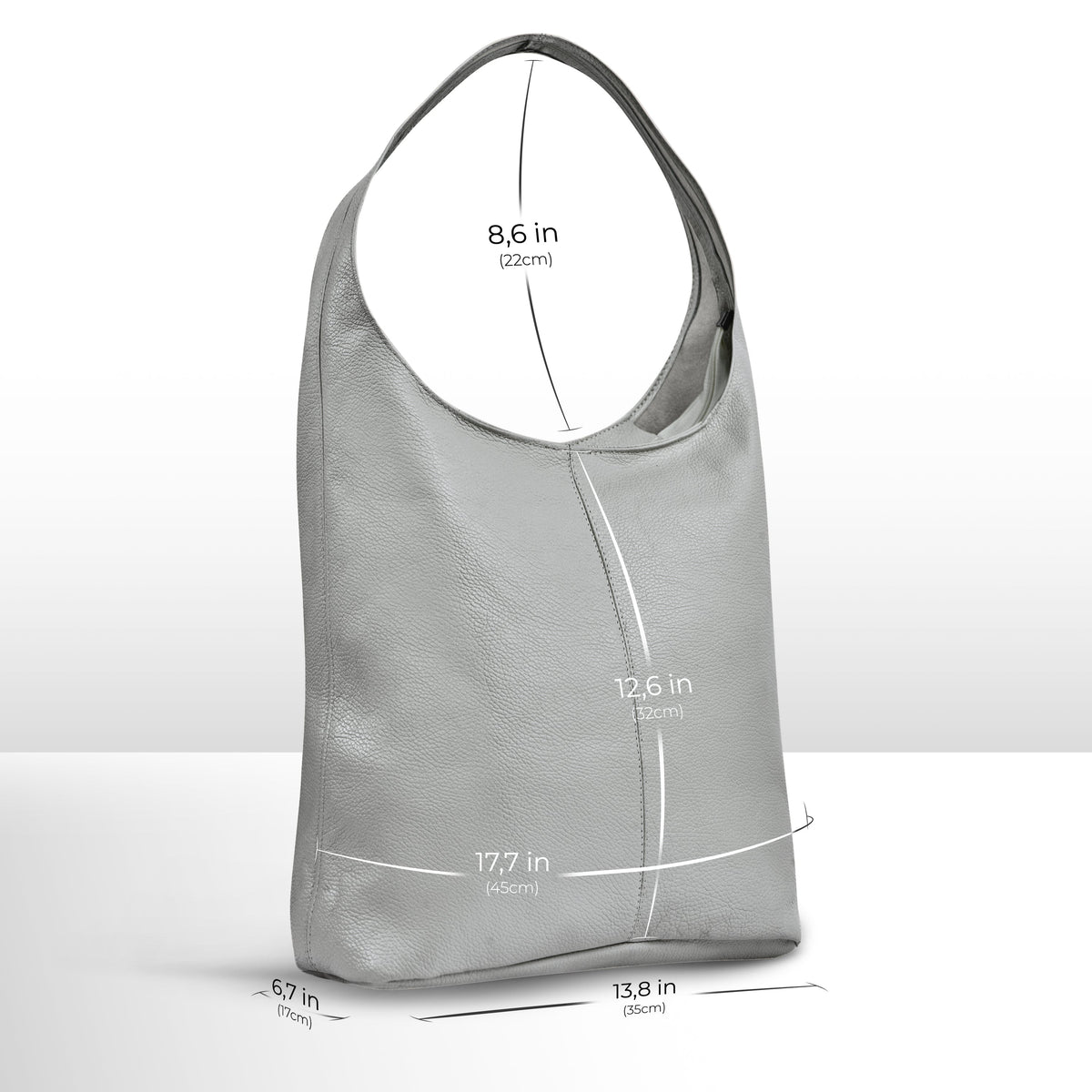 Bolso Hobo de Piel Plena Flor Italiana | Siena