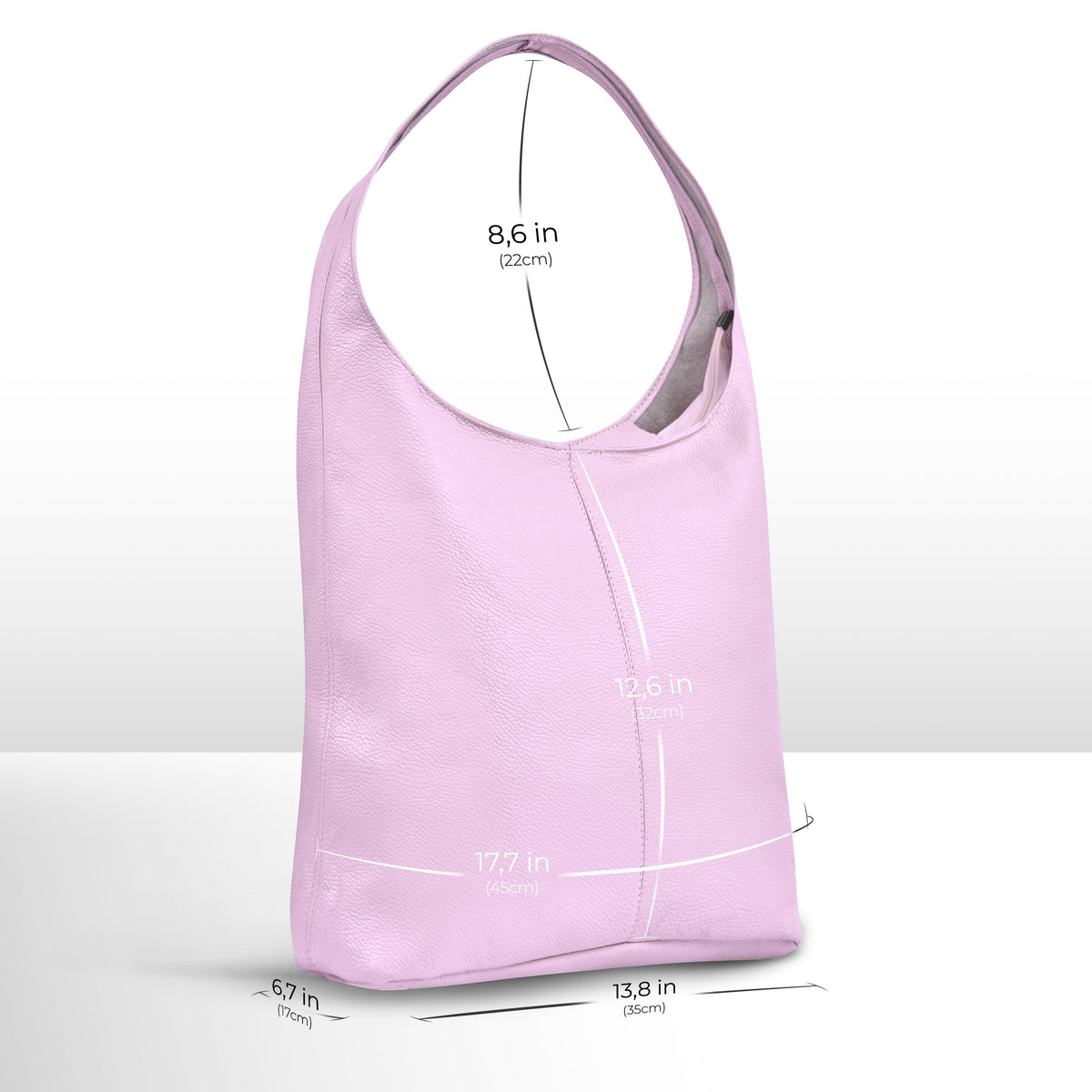 Bolso Hobo de Piel Plena Flor Italiana | Siena
