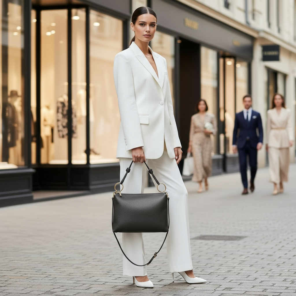 Italian Full-Grain Leather Shoulder Bag | Livorno