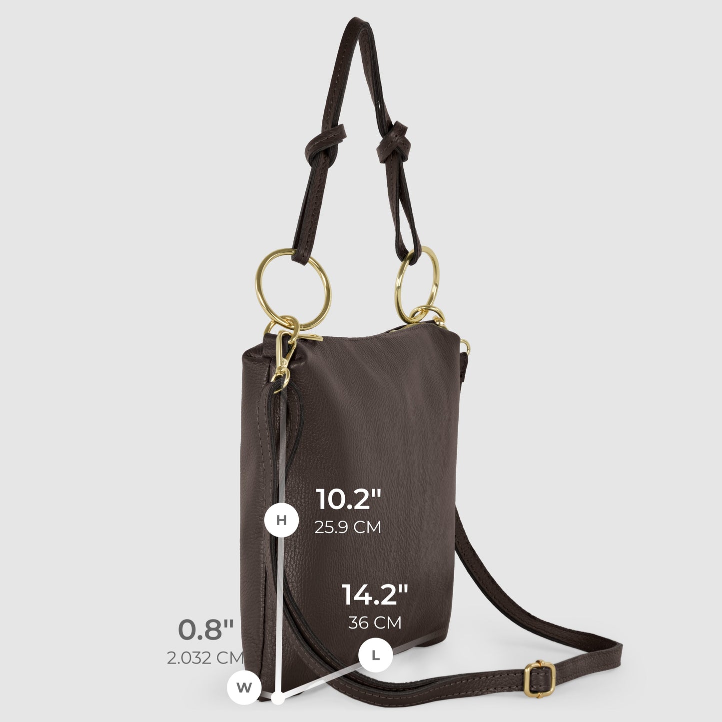 Italian Full-Grain Leather Shoulder Bag | Livorno