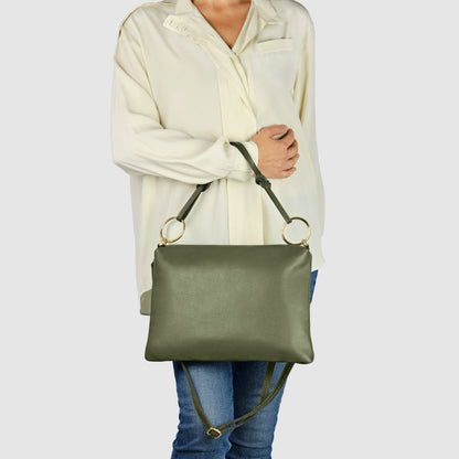 Italian Full-Grain Leather Shoulder Bag | Livorno