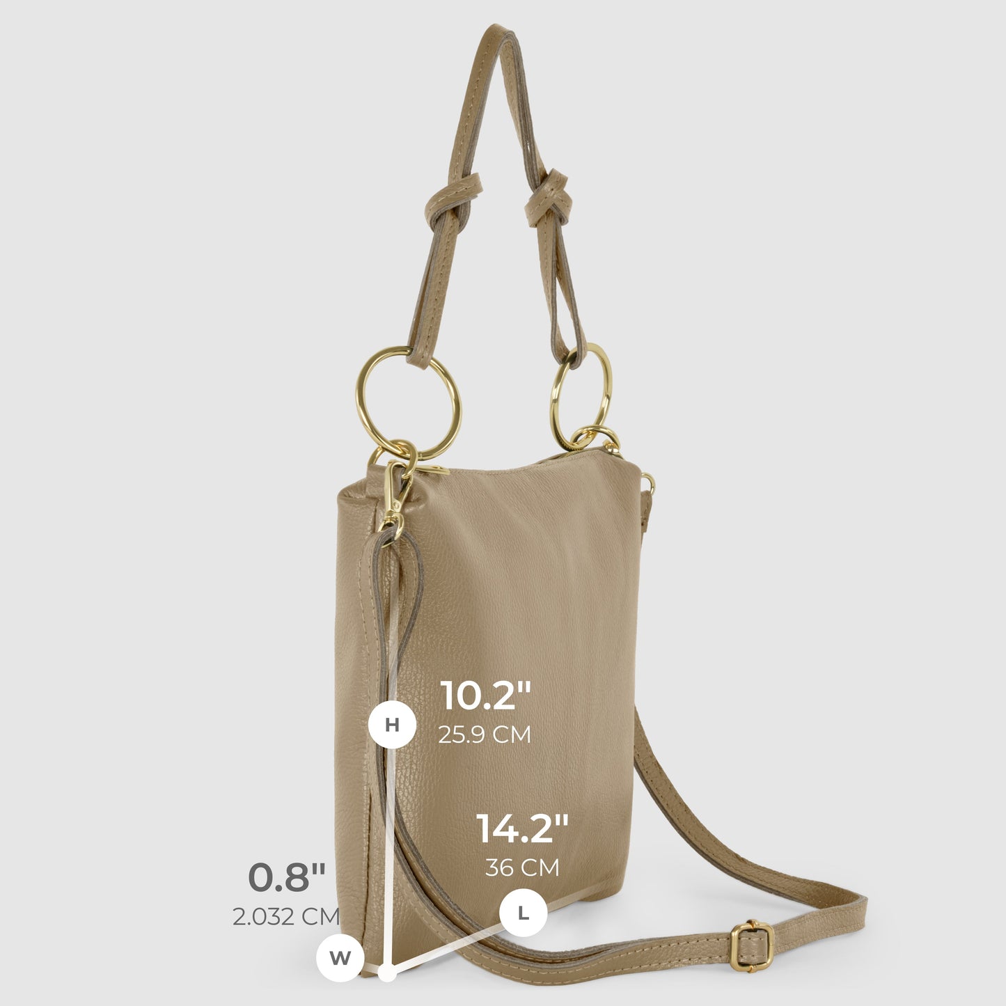 Italian Full-Grain Leather Shoulder Bag | Livorno