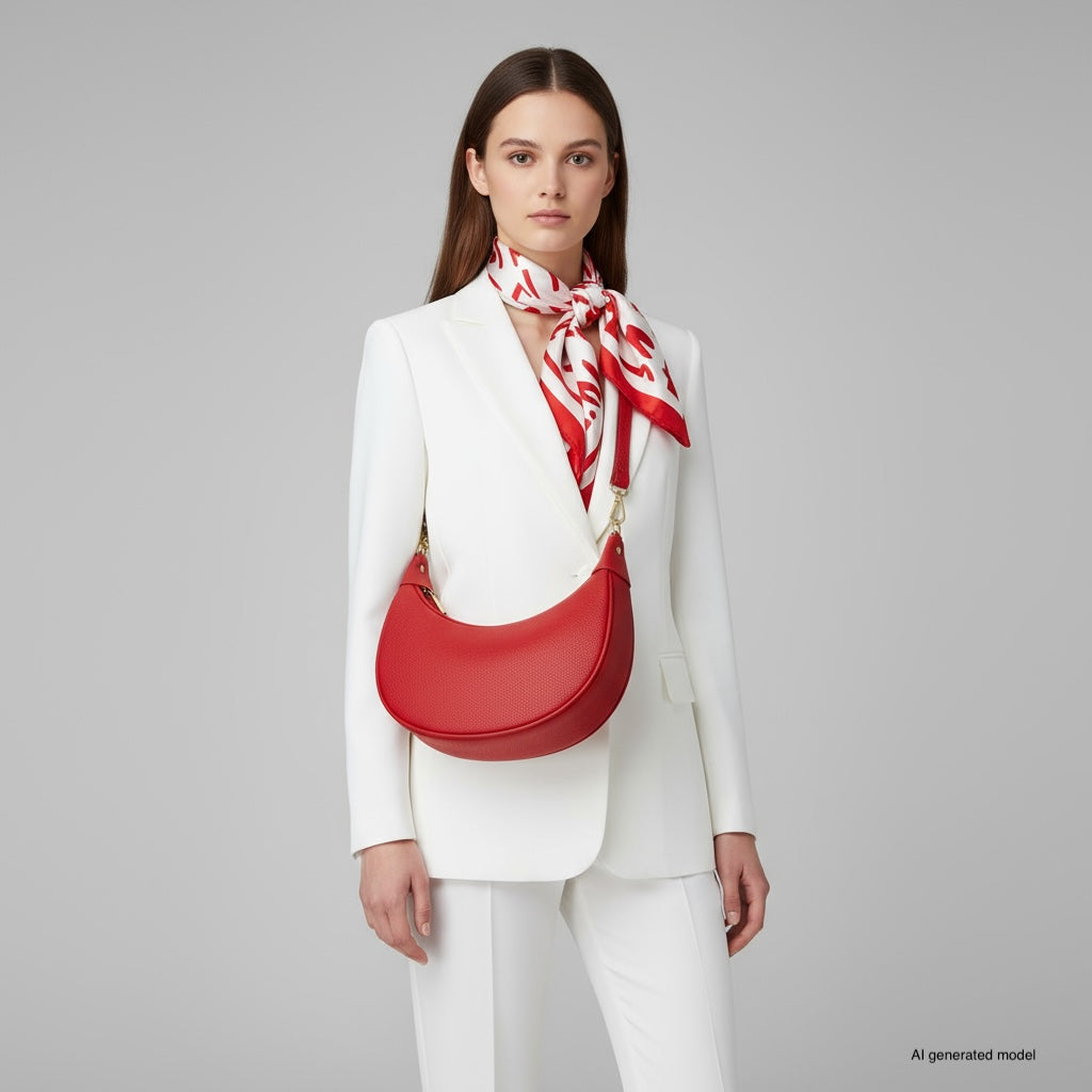 Bolso de hombro de cuero italiano de plena flor | Verona