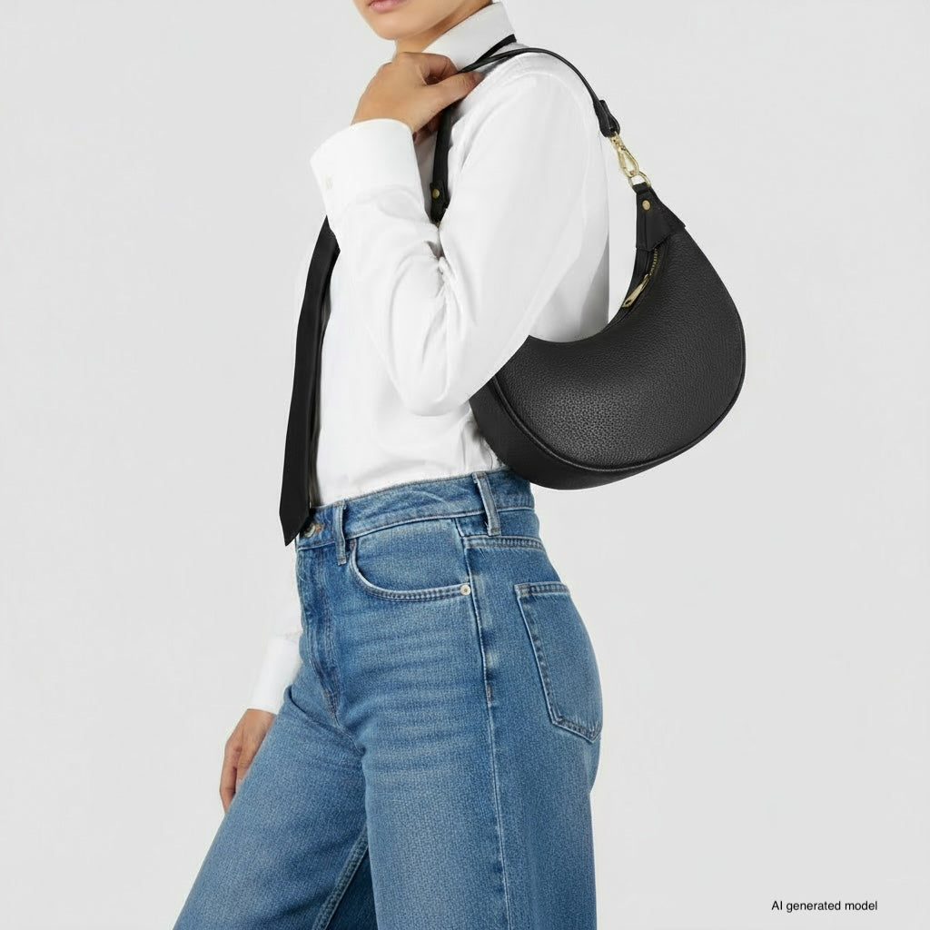 Bolso de hombro de cuero italiano de plena flor | Verona