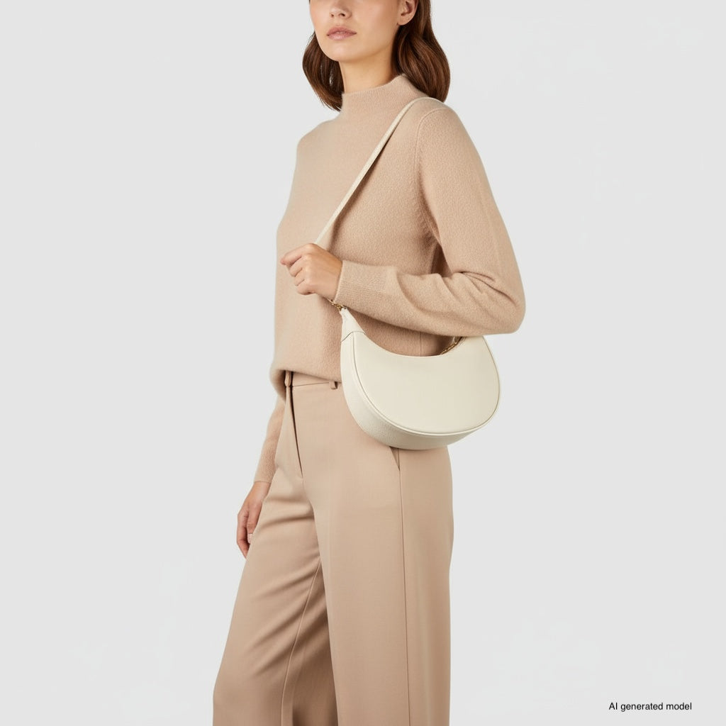 Bolso de hombro de cuero italiano de plena flor | Verona