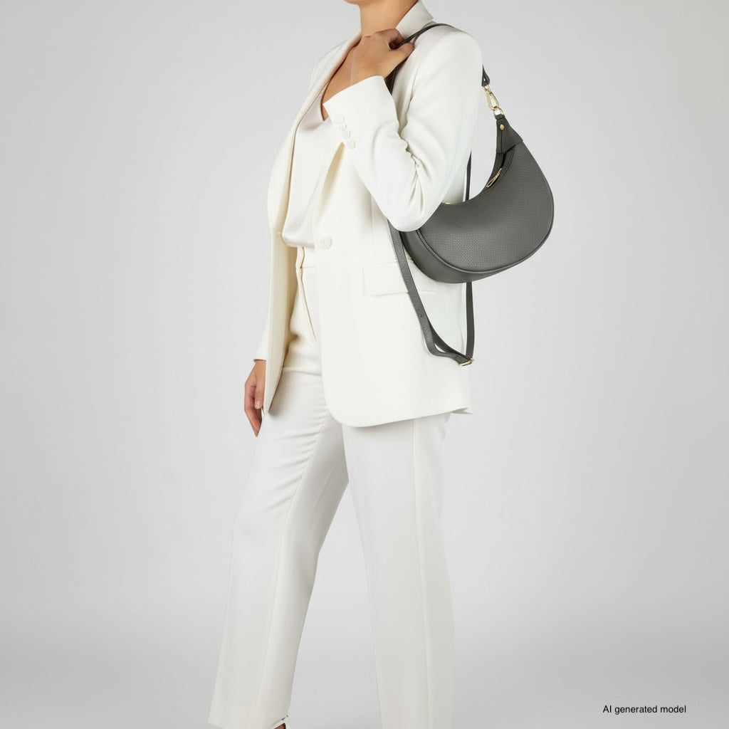 Bolso de hombro de cuero italiano de plena flor | Verona