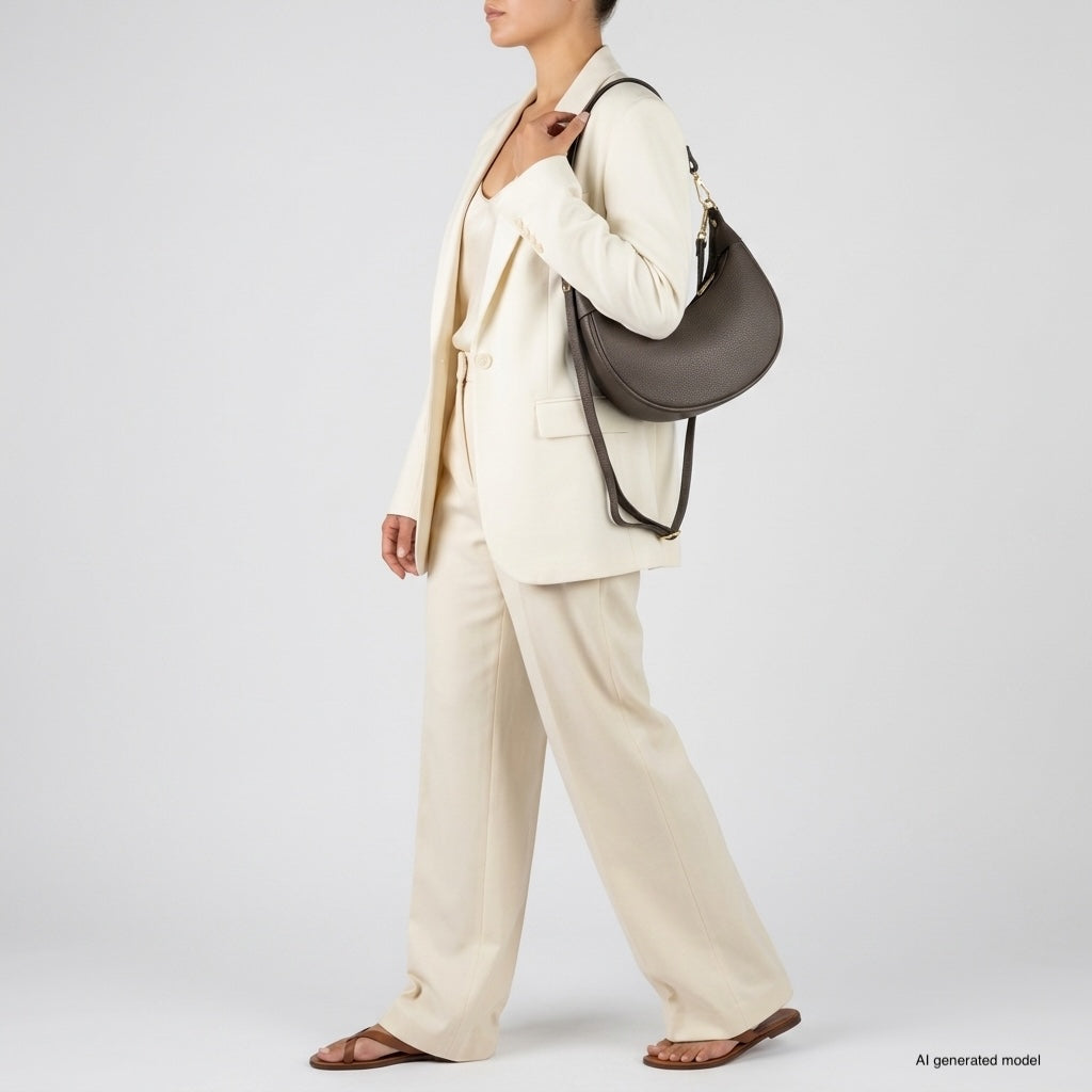 Bolso de hombro de cuero italiano de plena flor | Verona