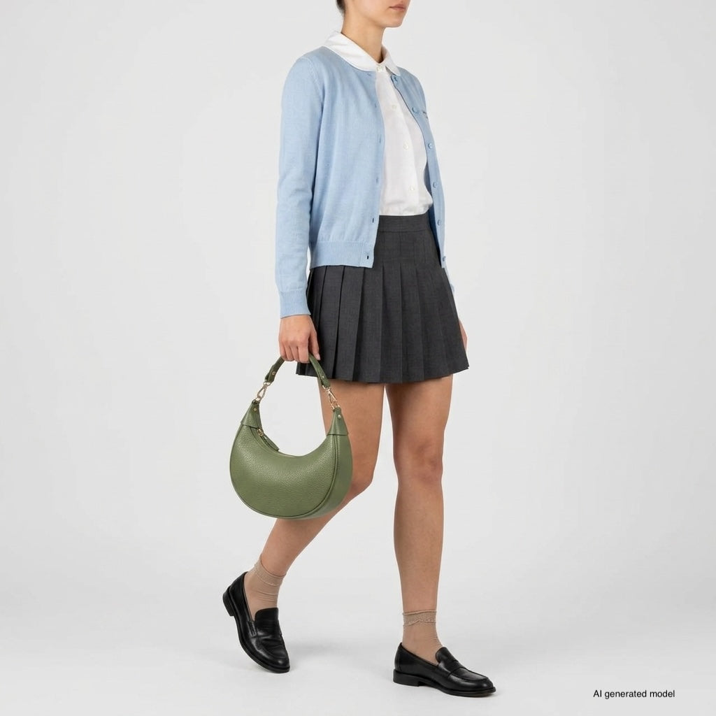 Bolso de hombro de cuero italiano de plena flor | Verona