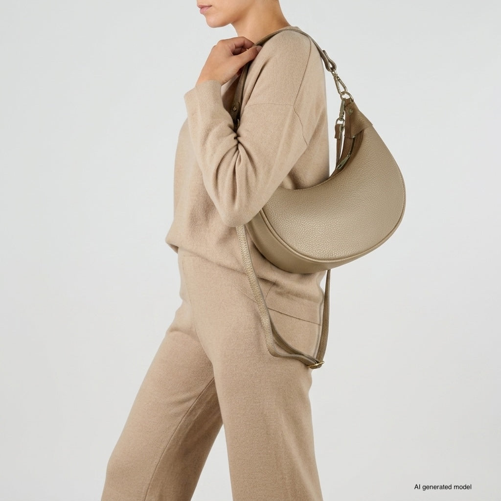 Bolso de hombro de cuero italiano de plena flor | Verona