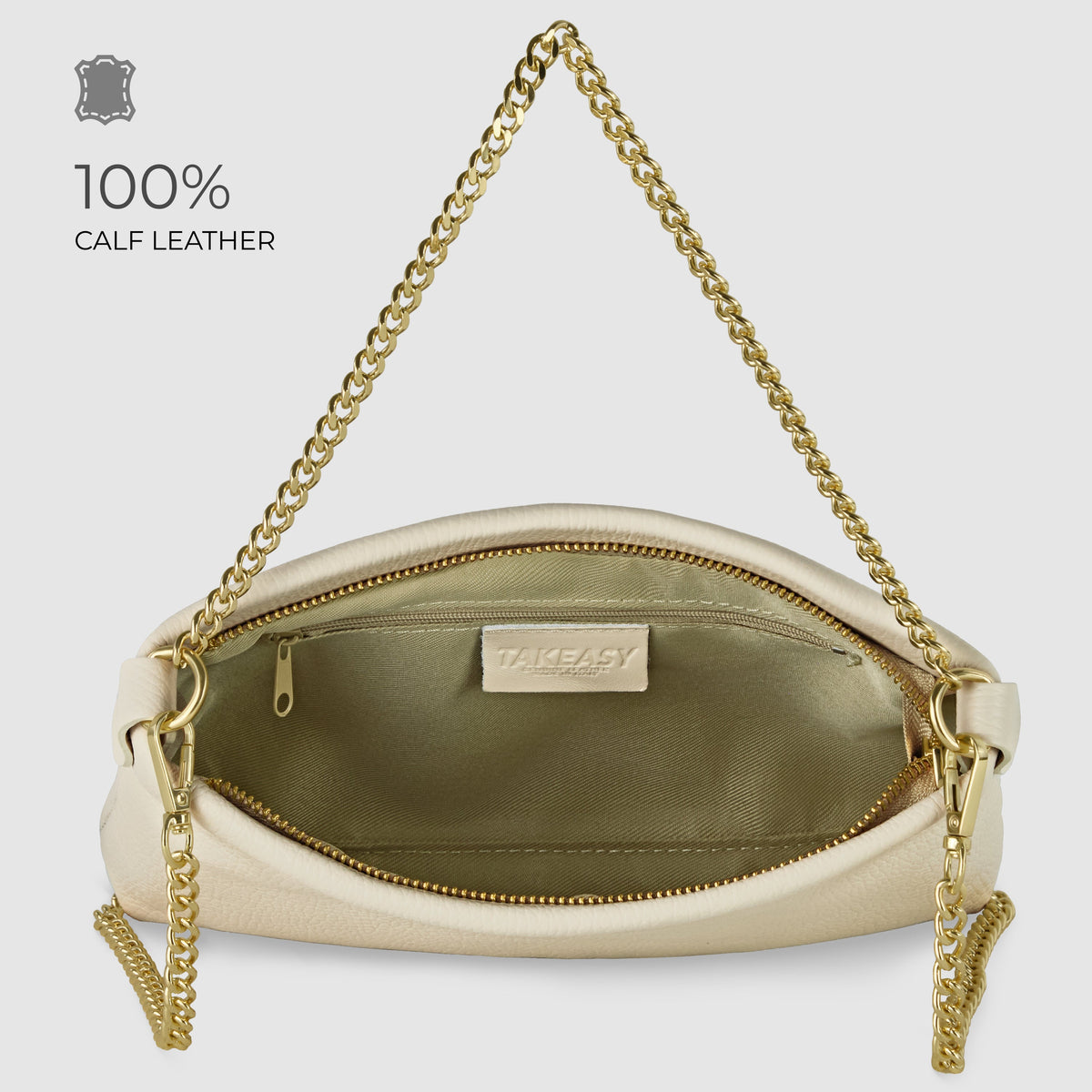Bolso cruzado italiano de cuero de plena flor | Mantova