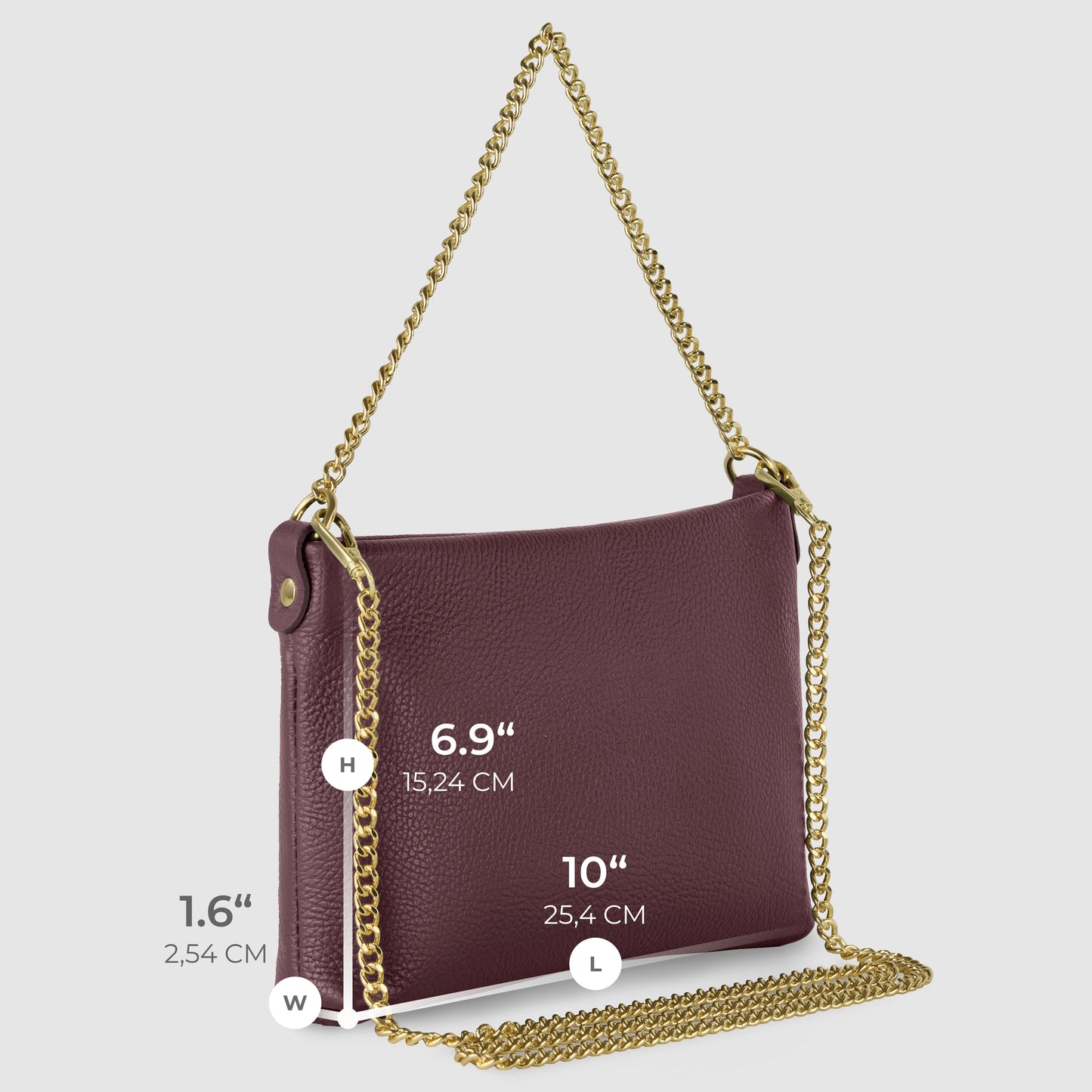 Italian Full-Grain Leather Crossbody Bag | Mantova