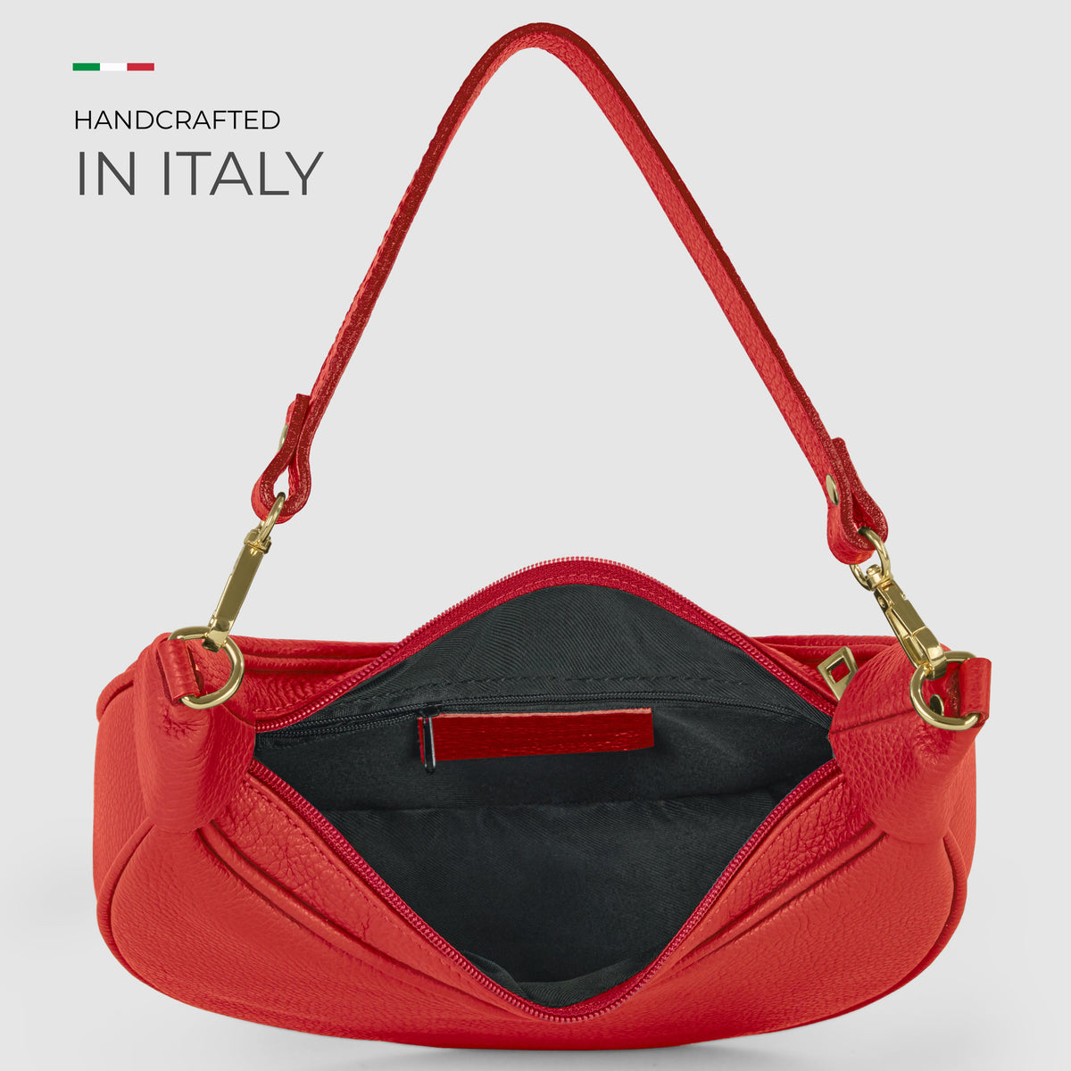 Bolso de hombro de cuero italiano de plena flor | Verona