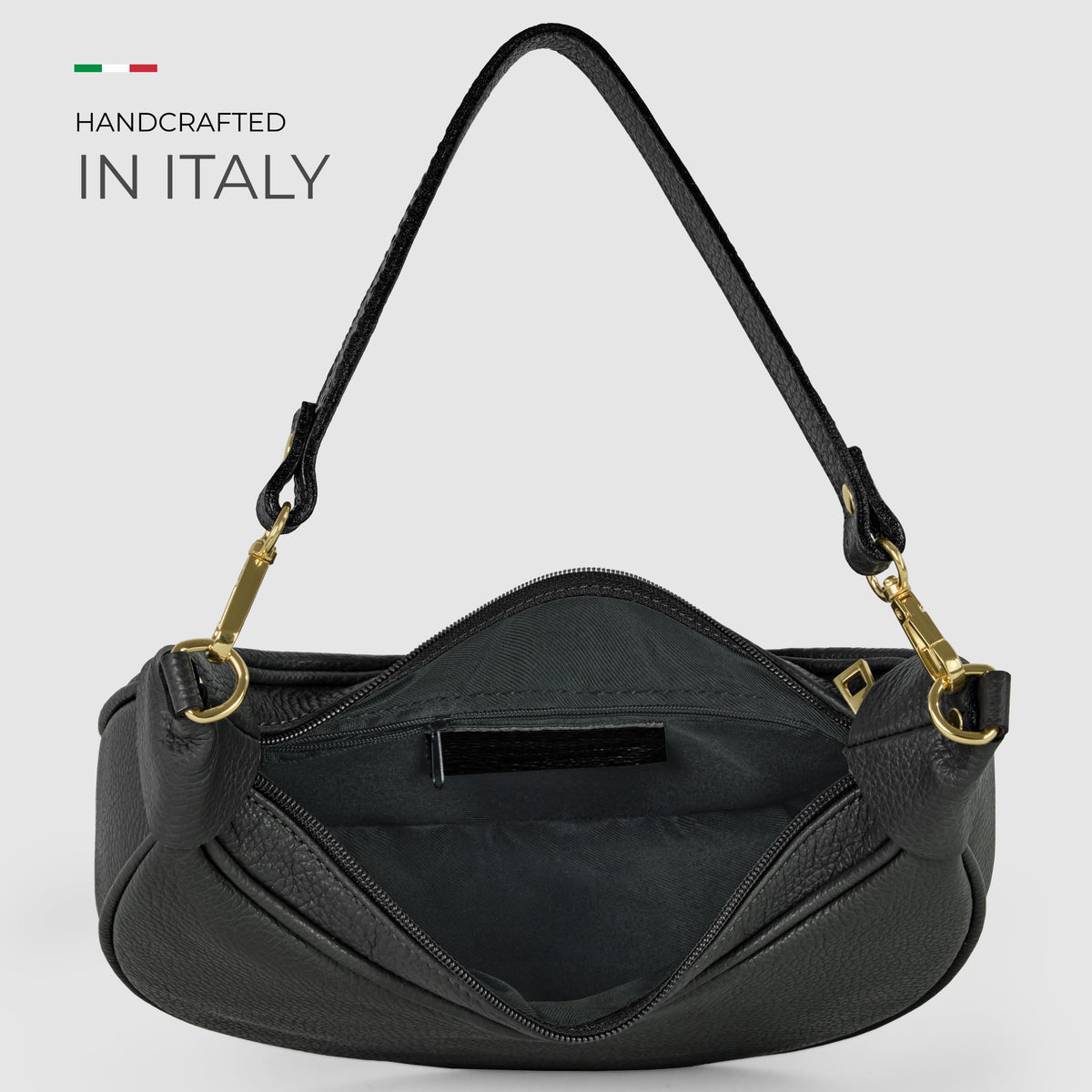 Bolso de hombro de cuero italiano de plena flor | Verona