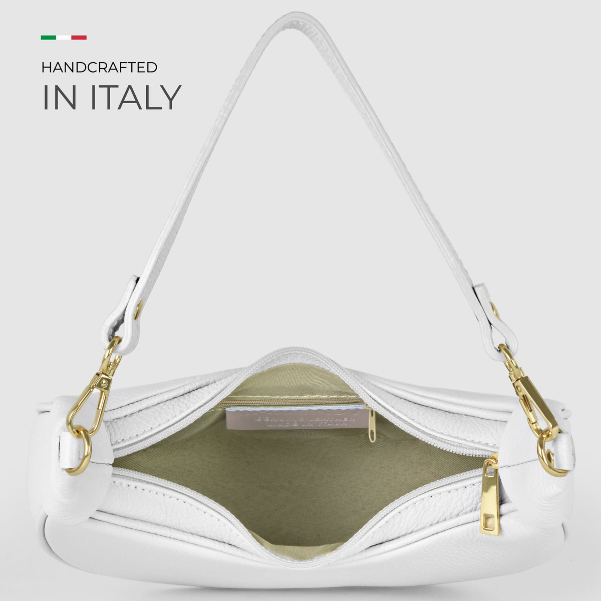 Bolso de hombro de cuero italiano de plena flor | Verona