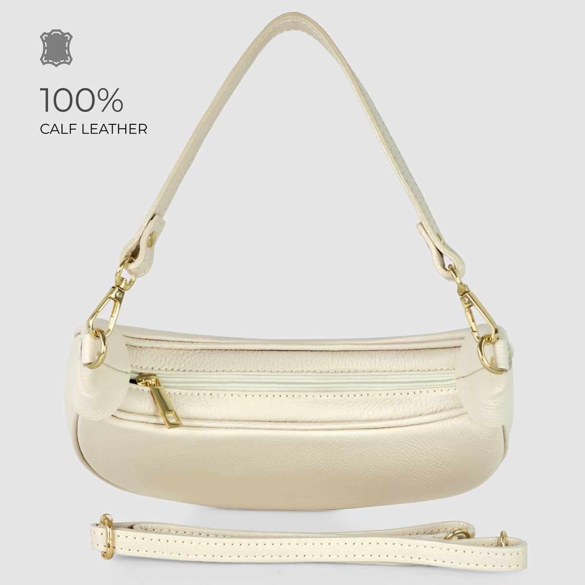 Bolso de hombro de cuero italiano de plena flor | Verona