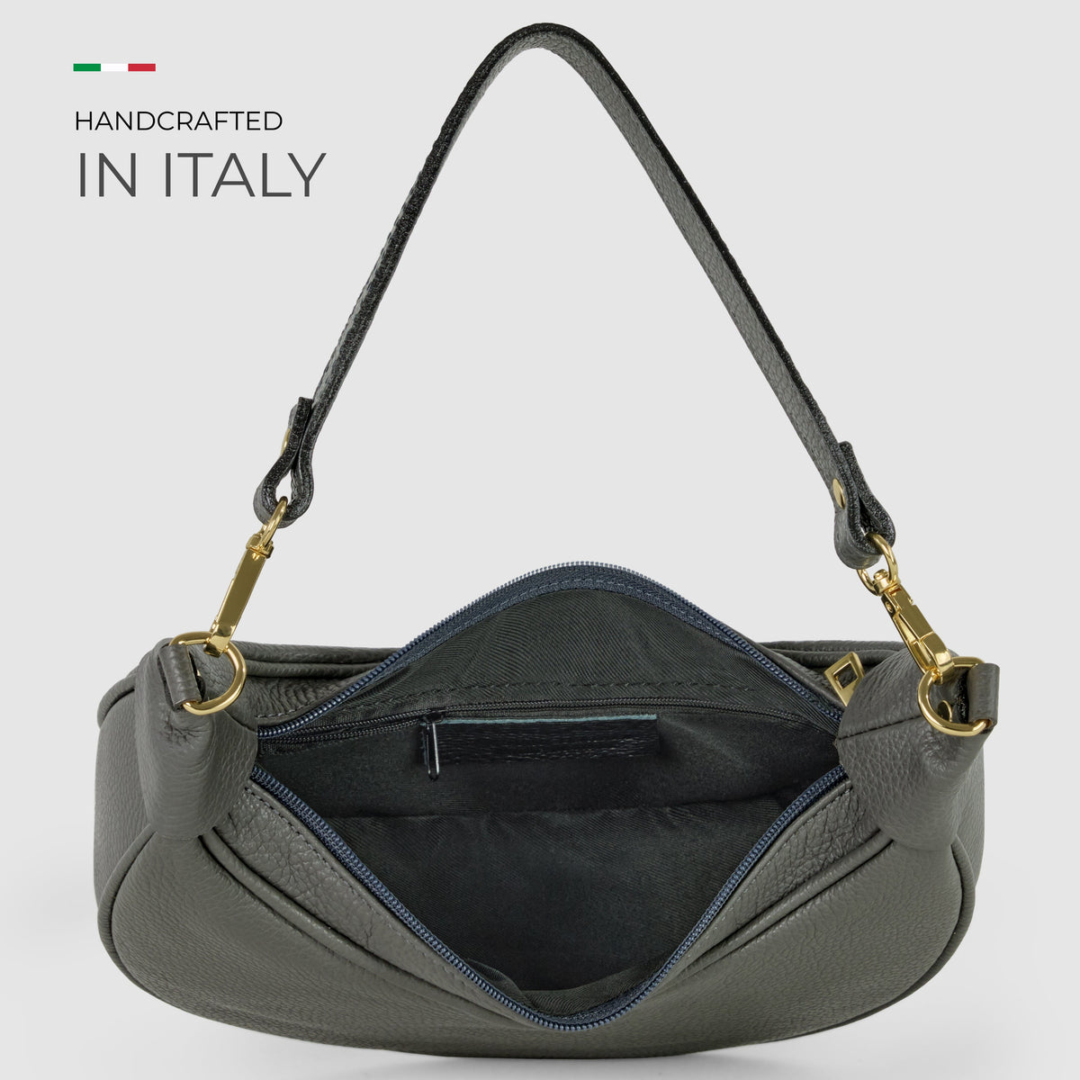 Bolso de hombro de cuero italiano de plena flor | Verona