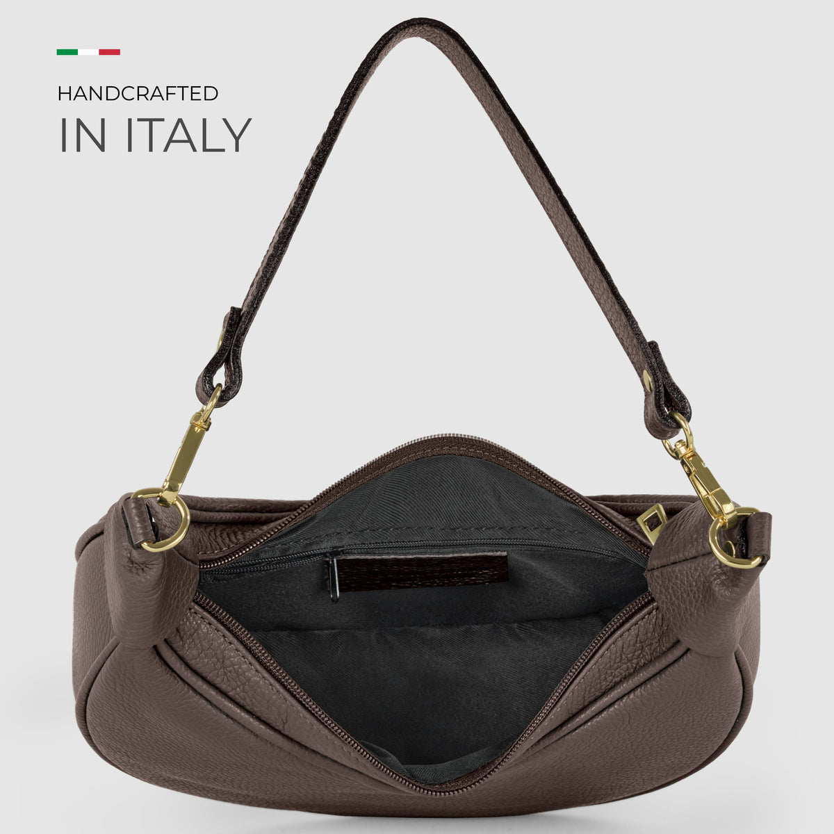 Bolso de hombro de cuero italiano de plena flor | Verona