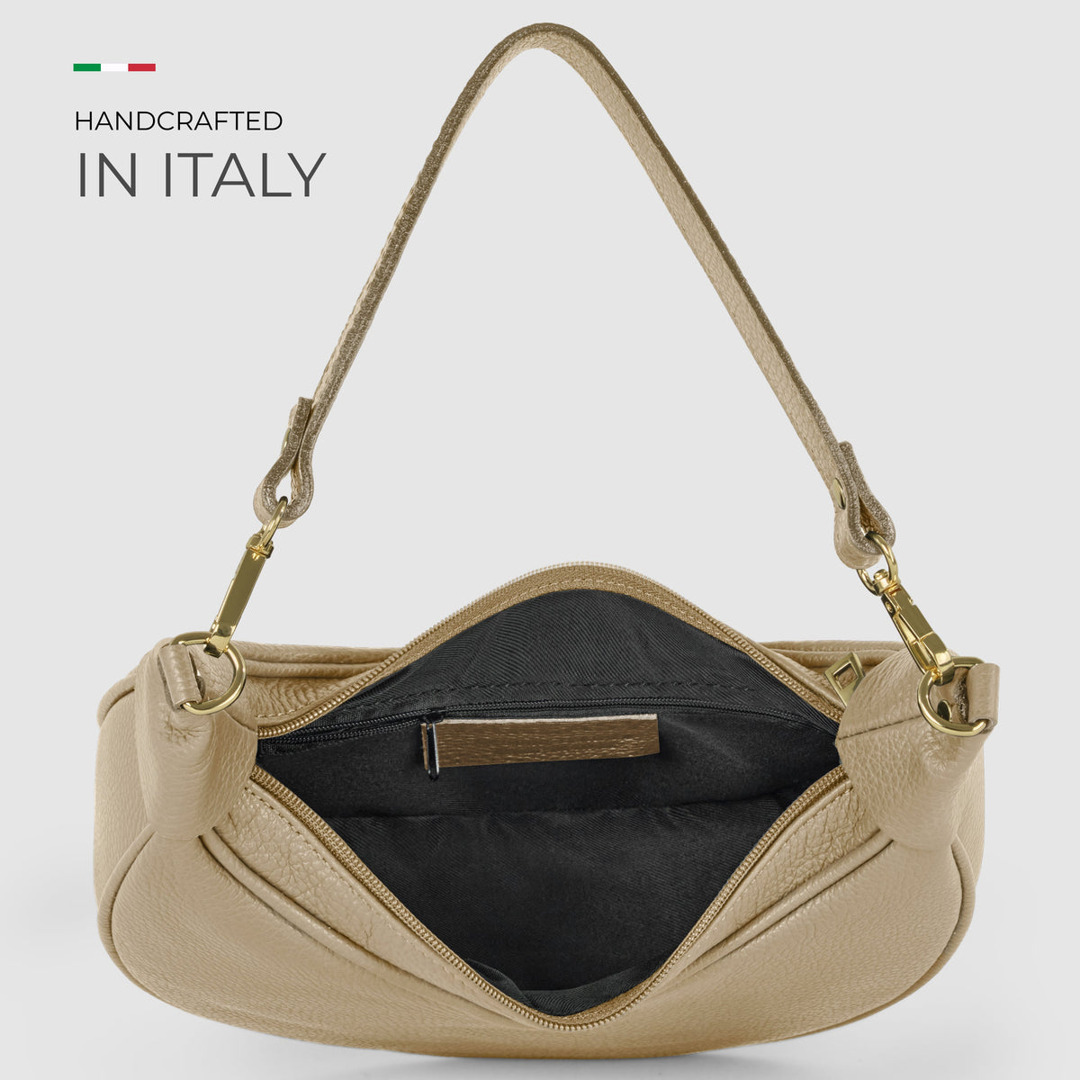 Bolso de hombro de cuero italiano de plena flor | Verona
