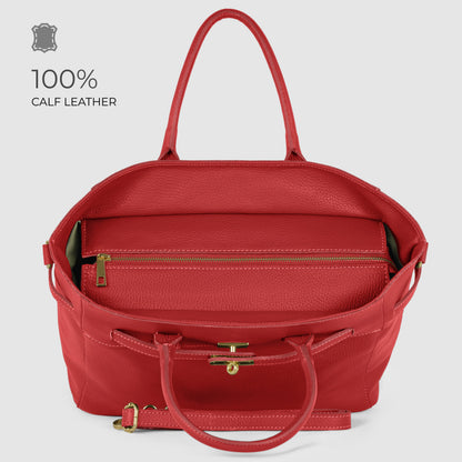 Italian Full-Grain Leather Top-Handle Bag | Cesena