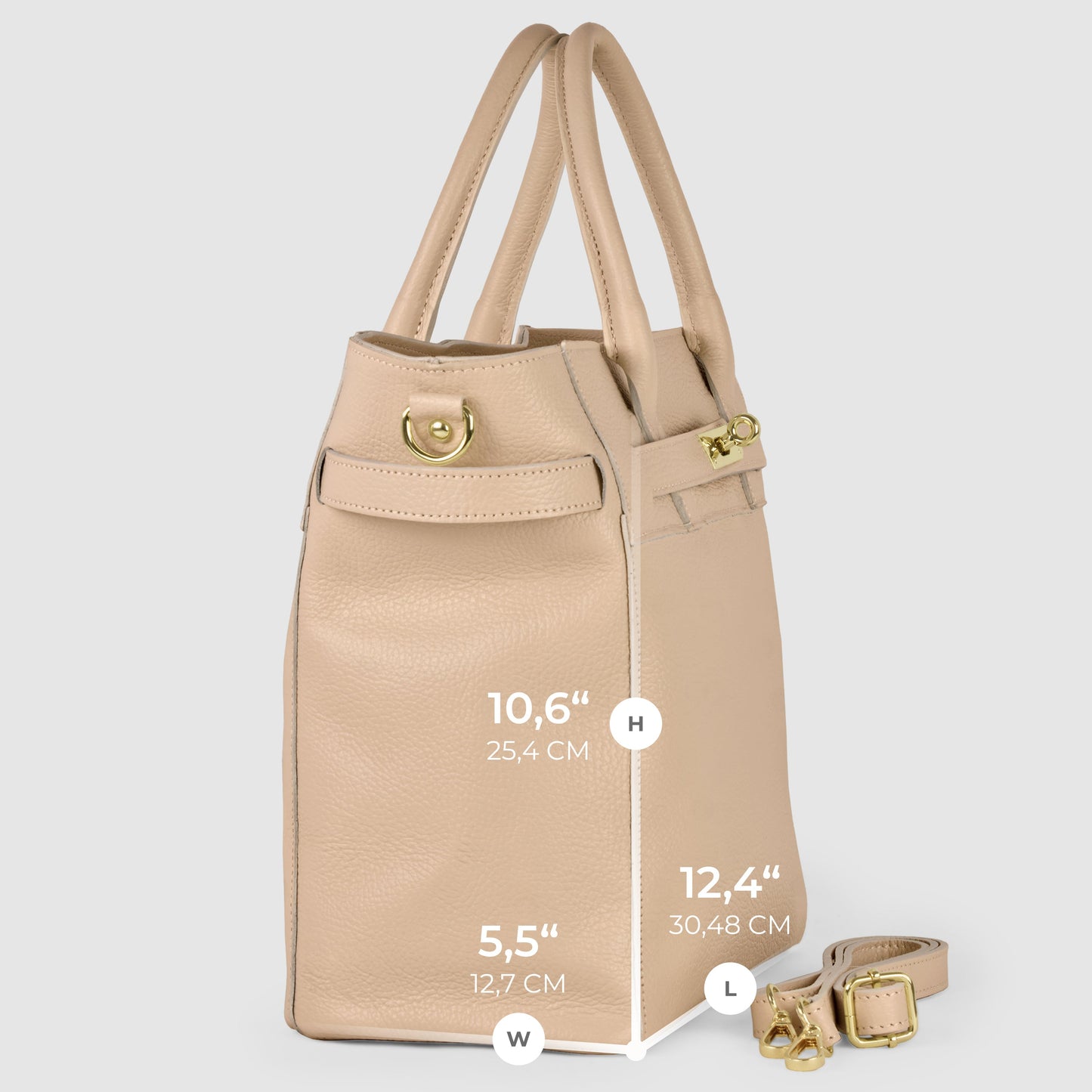 Italian Full-Grain Leather Top-Handle Bag | Cesena
