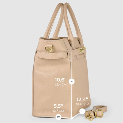 Italian Full-Grain Leather Top-Handle Bag | Cesena